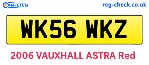 WK56WKZ are the vehicle registration plates.