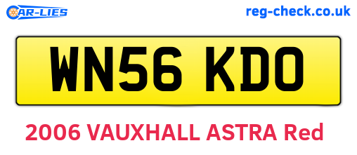 WN56KDO are the vehicle registration plates.