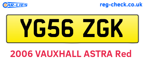YG56ZGK are the vehicle registration plates.