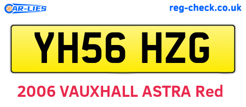 YH56HZG are the vehicle registration plates.