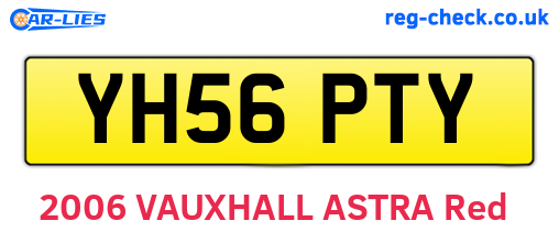 YH56PTY are the vehicle registration plates.