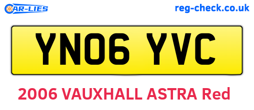YN06YVC are the vehicle registration plates.