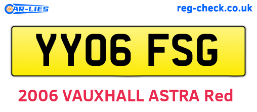 YY06FSG are the vehicle registration plates.