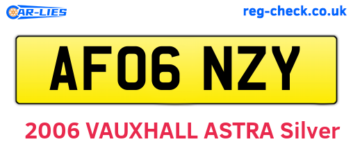AF06NZY are the vehicle registration plates.