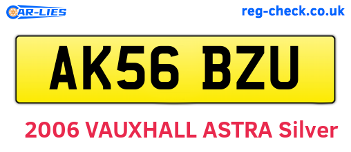 AK56BZU are the vehicle registration plates.