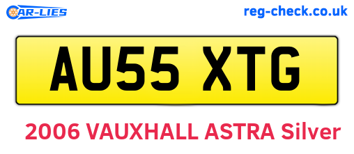 AU55XTG are the vehicle registration plates.