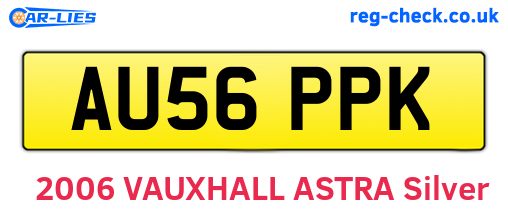 AU56PPK are the vehicle registration plates.