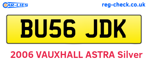BU56JDK are the vehicle registration plates.