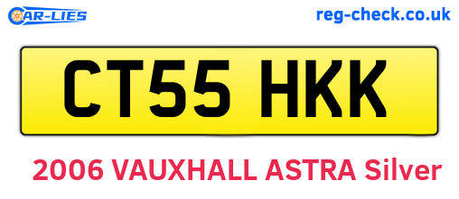CT55HKK are the vehicle registration plates.
