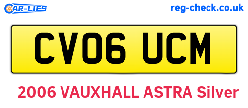 CV06UCM are the vehicle registration plates.