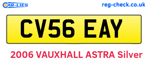 CV56EAY are the vehicle registration plates.