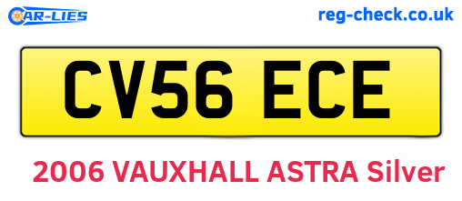 CV56ECE are the vehicle registration plates.