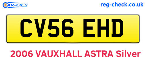 CV56EHD are the vehicle registration plates.