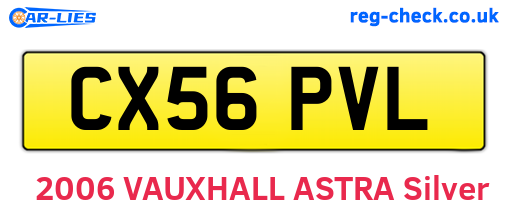 CX56PVL are the vehicle registration plates.