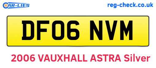 DF06NVM are the vehicle registration plates.
