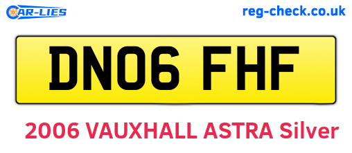 DN06FHF are the vehicle registration plates.