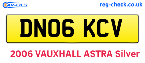 DN06KCV are the vehicle registration plates.
