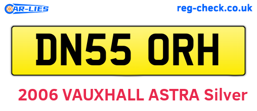 DN55ORH are the vehicle registration plates.