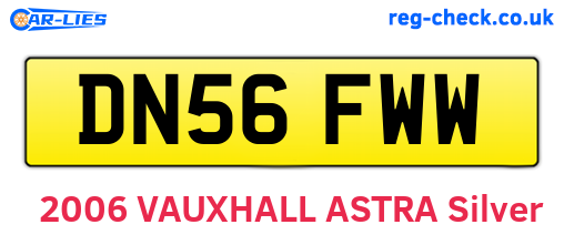 DN56FWW are the vehicle registration plates.