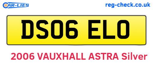DS06ELO are the vehicle registration plates.