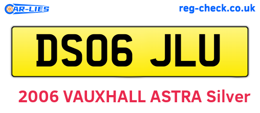DS06JLU are the vehicle registration plates.