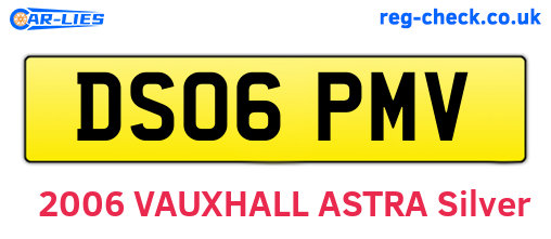 DS06PMV are the vehicle registration plates.