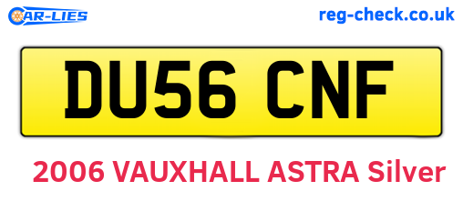 DU56CNF are the vehicle registration plates.