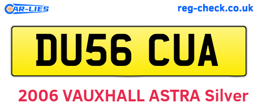 DU56CUA are the vehicle registration plates.