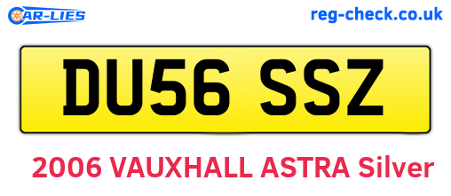 DU56SSZ are the vehicle registration plates.