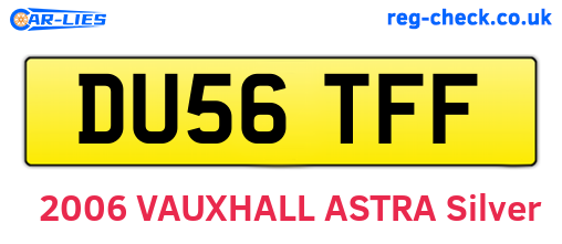 DU56TFF are the vehicle registration plates.