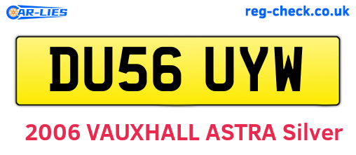 DU56UYW are the vehicle registration plates.