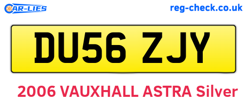 DU56ZJY are the vehicle registration plates.