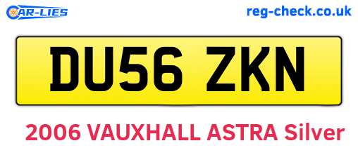 DU56ZKN are the vehicle registration plates.