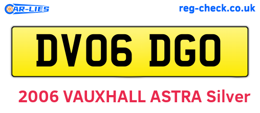 DV06DGO are the vehicle registration plates.