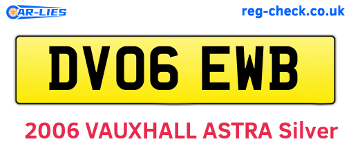DV06EWB are the vehicle registration plates.