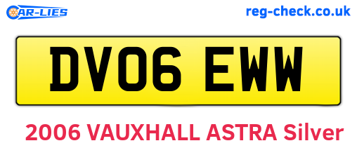 DV06EWW are the vehicle registration plates.
