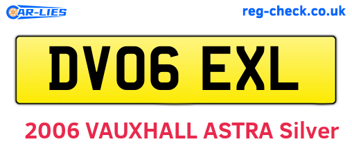 DV06EXL are the vehicle registration plates.