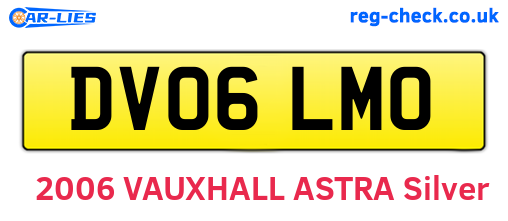 DV06LMO are the vehicle registration plates.
