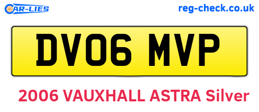 DV06MVP are the vehicle registration plates.