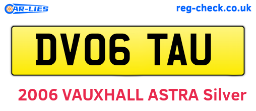 DV06TAU are the vehicle registration plates.