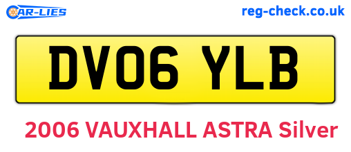 DV06YLB are the vehicle registration plates.