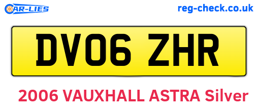 DV06ZHR are the vehicle registration plates.