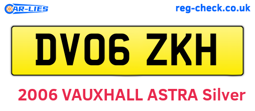 DV06ZKH are the vehicle registration plates.