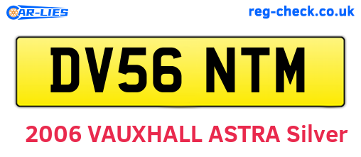 DV56NTM are the vehicle registration plates.