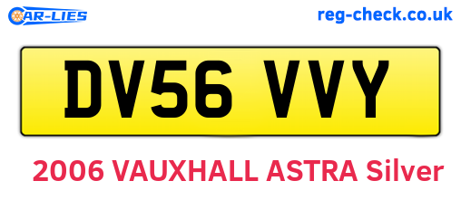 DV56VVY are the vehicle registration plates.