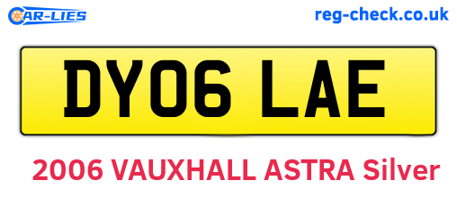 DY06LAE are the vehicle registration plates.