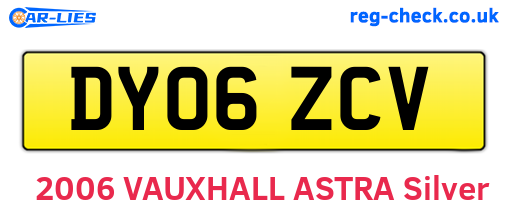 DY06ZCV are the vehicle registration plates.