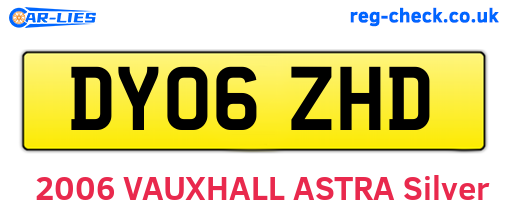 DY06ZHD are the vehicle registration plates.