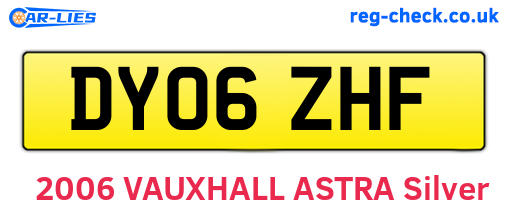 DY06ZHF are the vehicle registration plates.