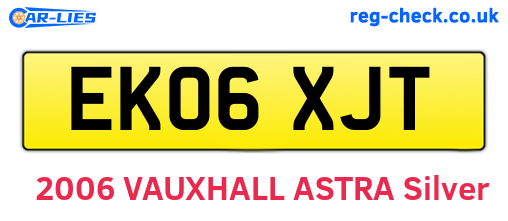 EK06XJT are the vehicle registration plates.